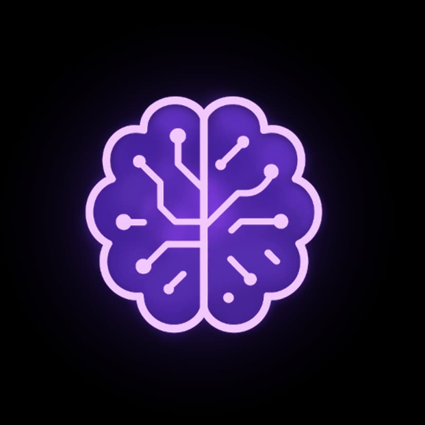 Glowing neon brain representing AI translation power